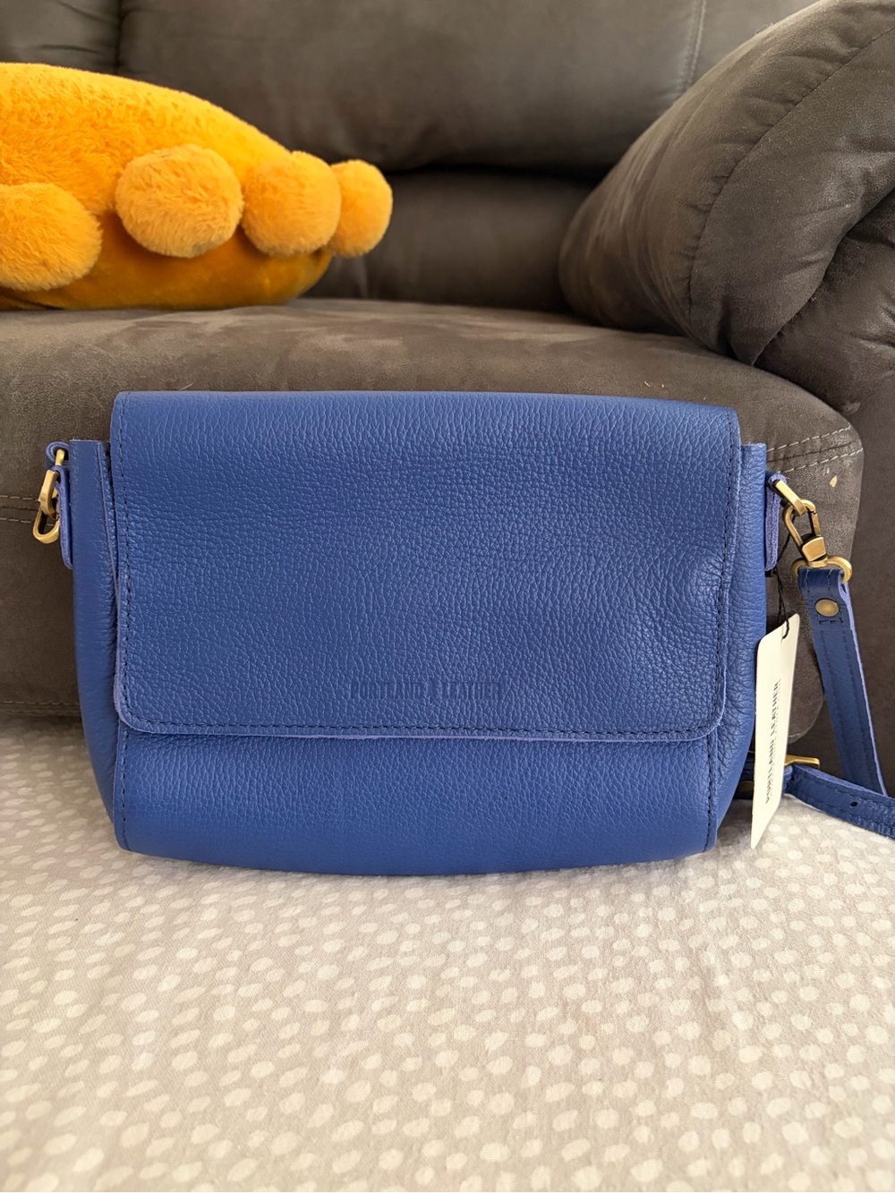 Portland Leather Molino Blue Medium Metro Crossbody